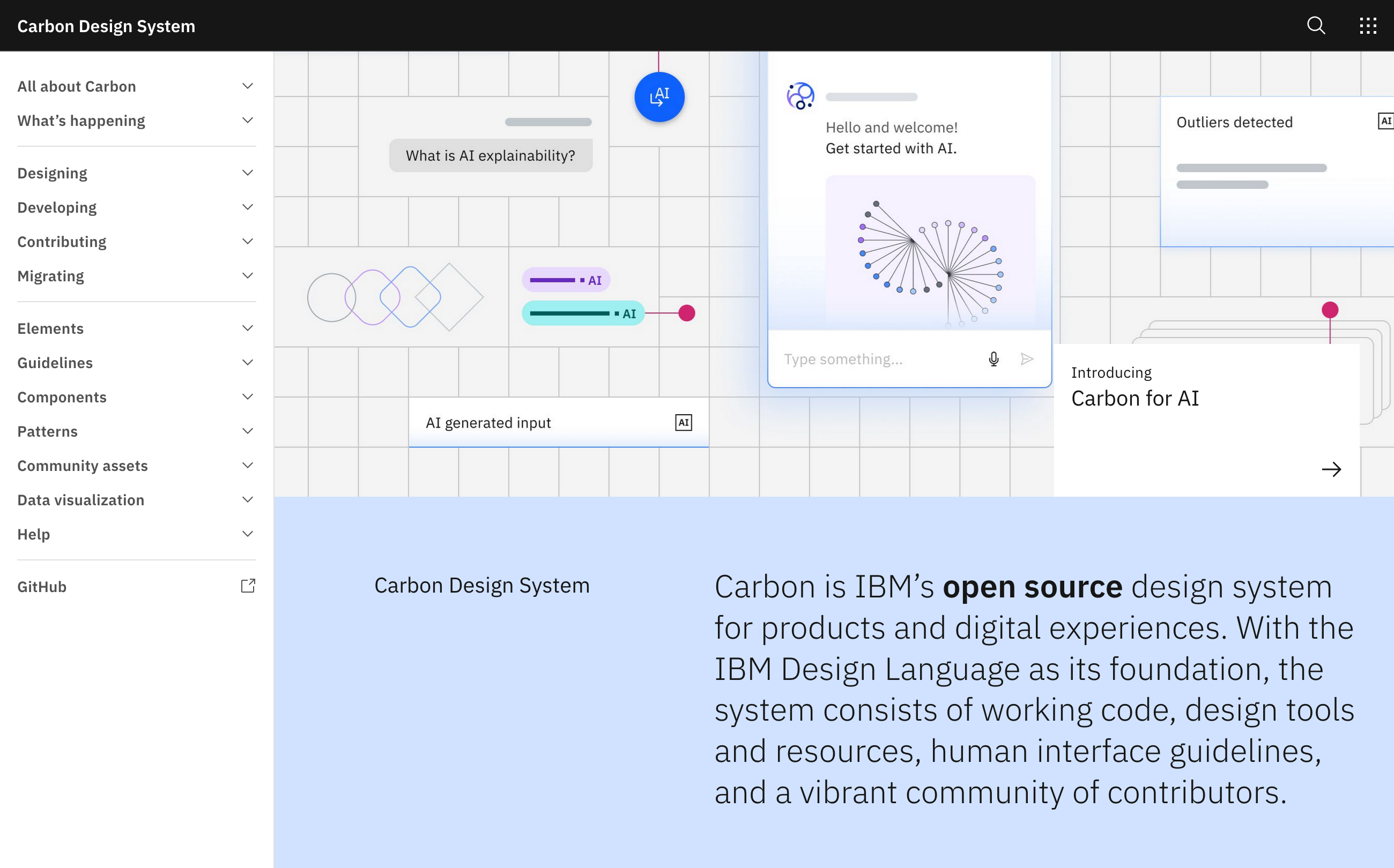 IBM Carbon Website