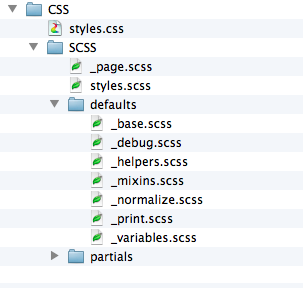 Sass folder fully open