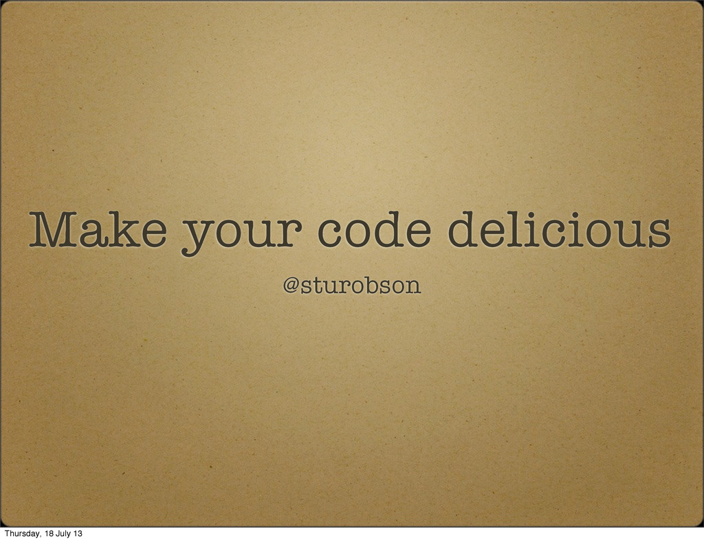 make your code delicious