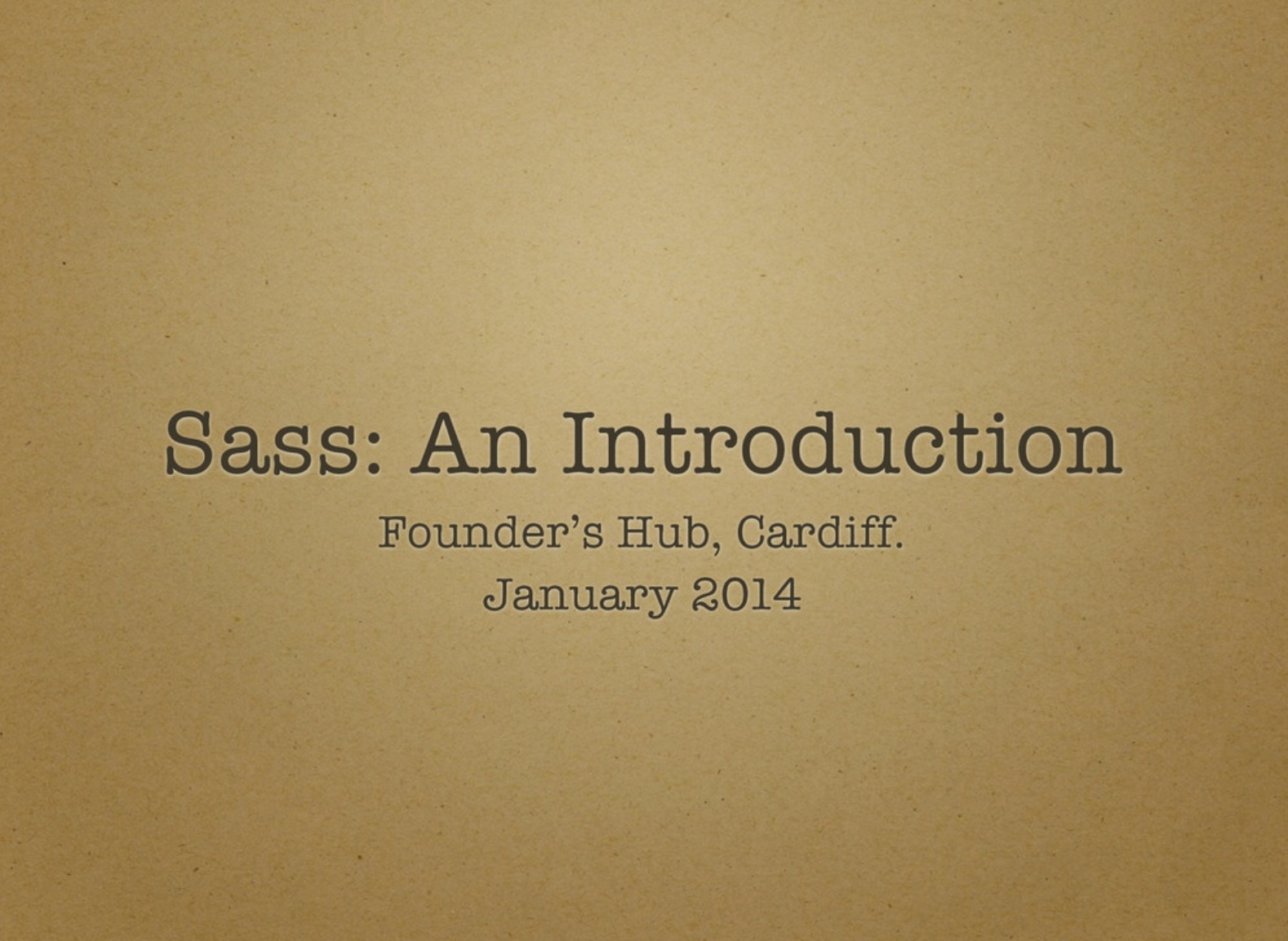 An introduction To Sass